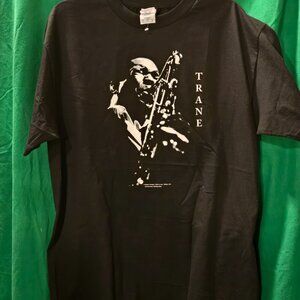 NEW. NEVER WORN. LARGE John Coltrane Graphic Trane Jazz Crew Neck T-Shirt.